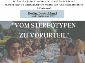 Austausch für junge Frauen* - &quot;Vom Stereotyp zum Vorurteil&quot; 16. -23. April 2022 in Berlin